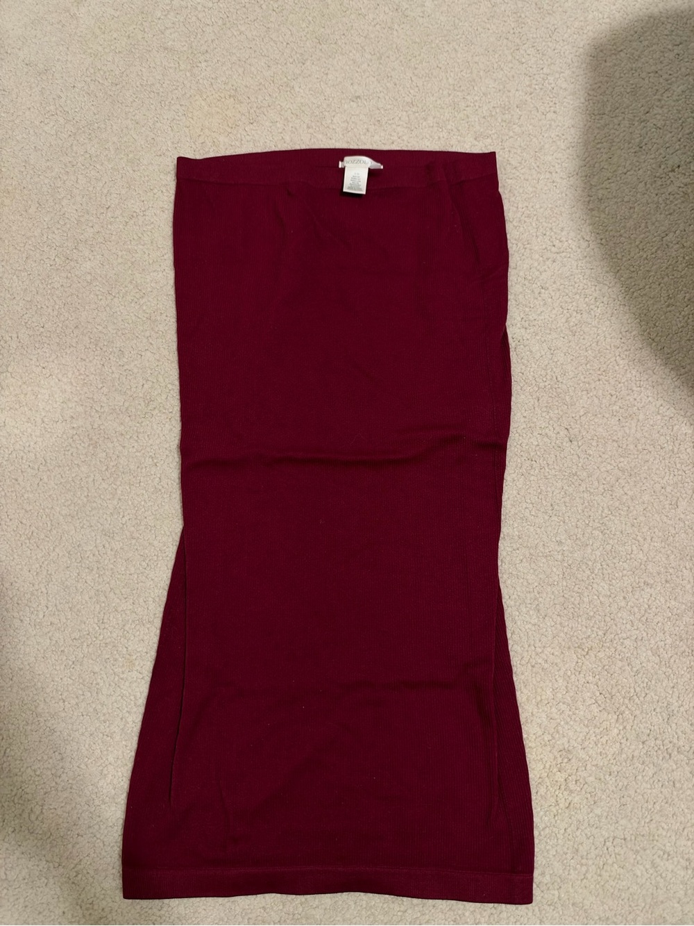 Women’s Ribbed Burgundy Pencil Dress